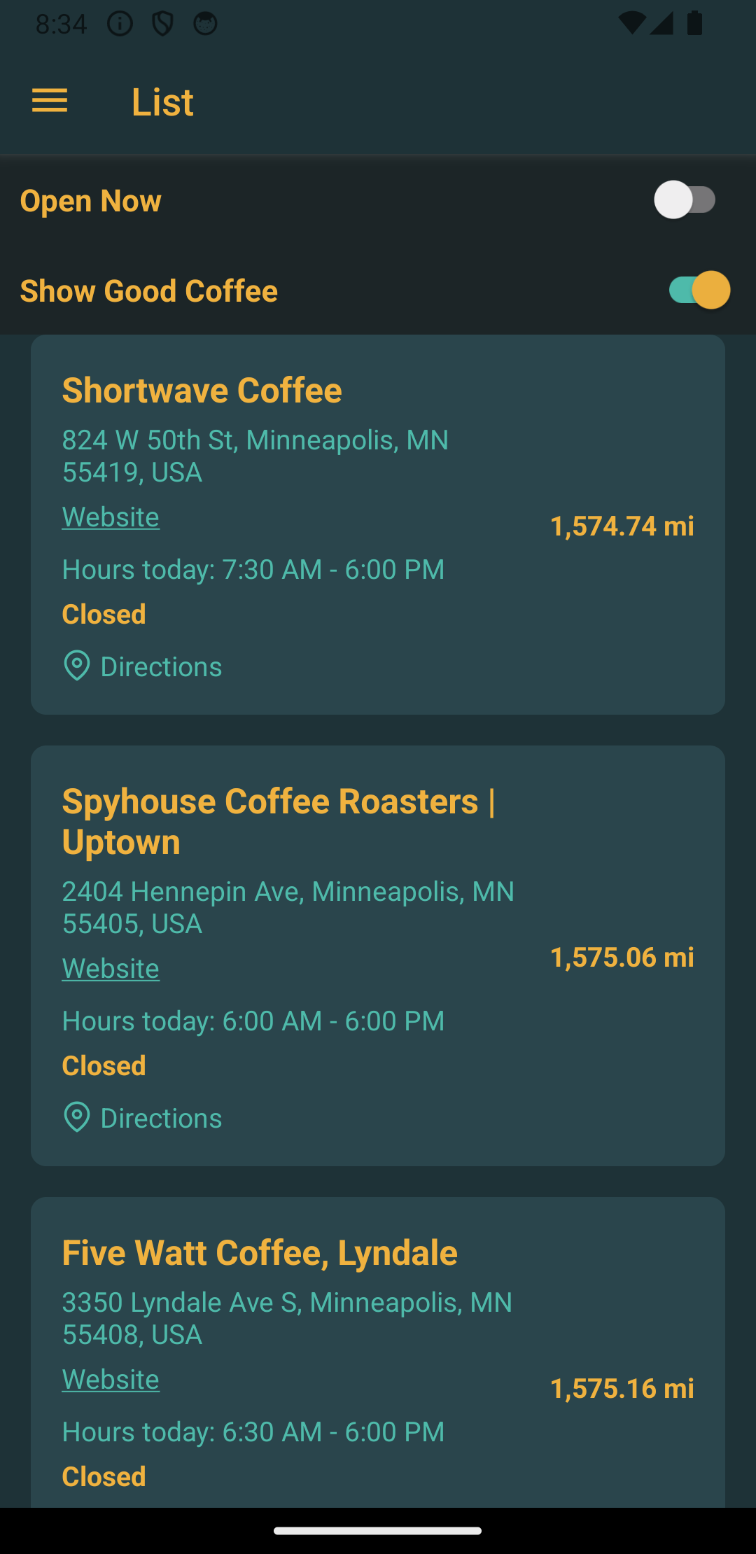 MPLS Coffee List