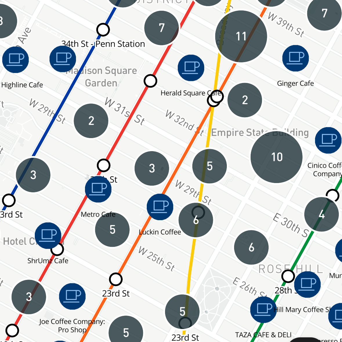 NYC Coffee Map