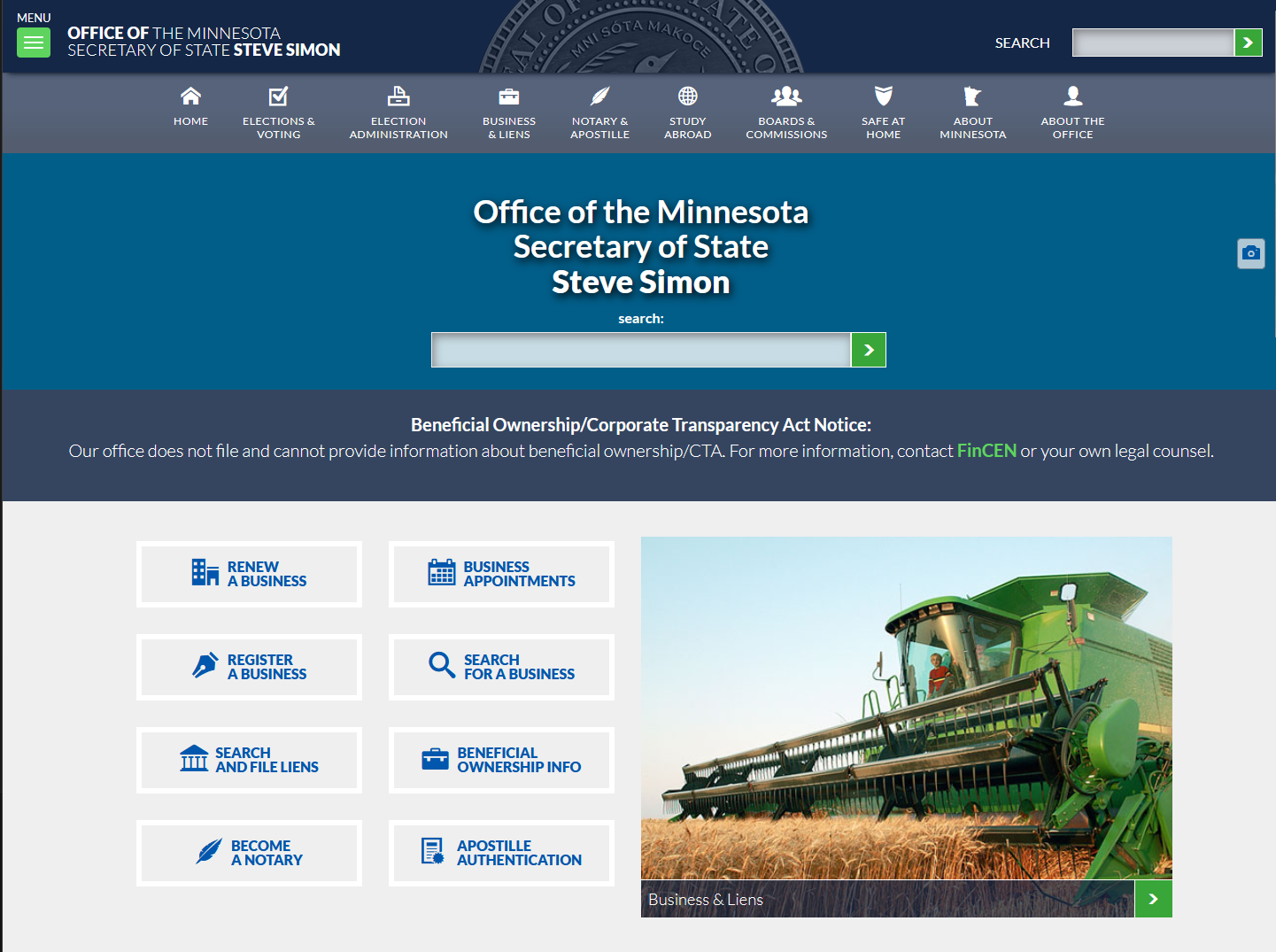 Minnesota Secretary of State Umbraco Upgrade