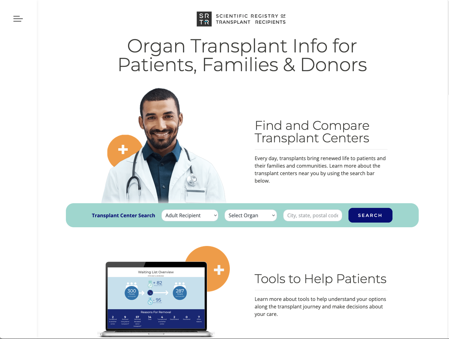 SRTR Patient-Friendly Website